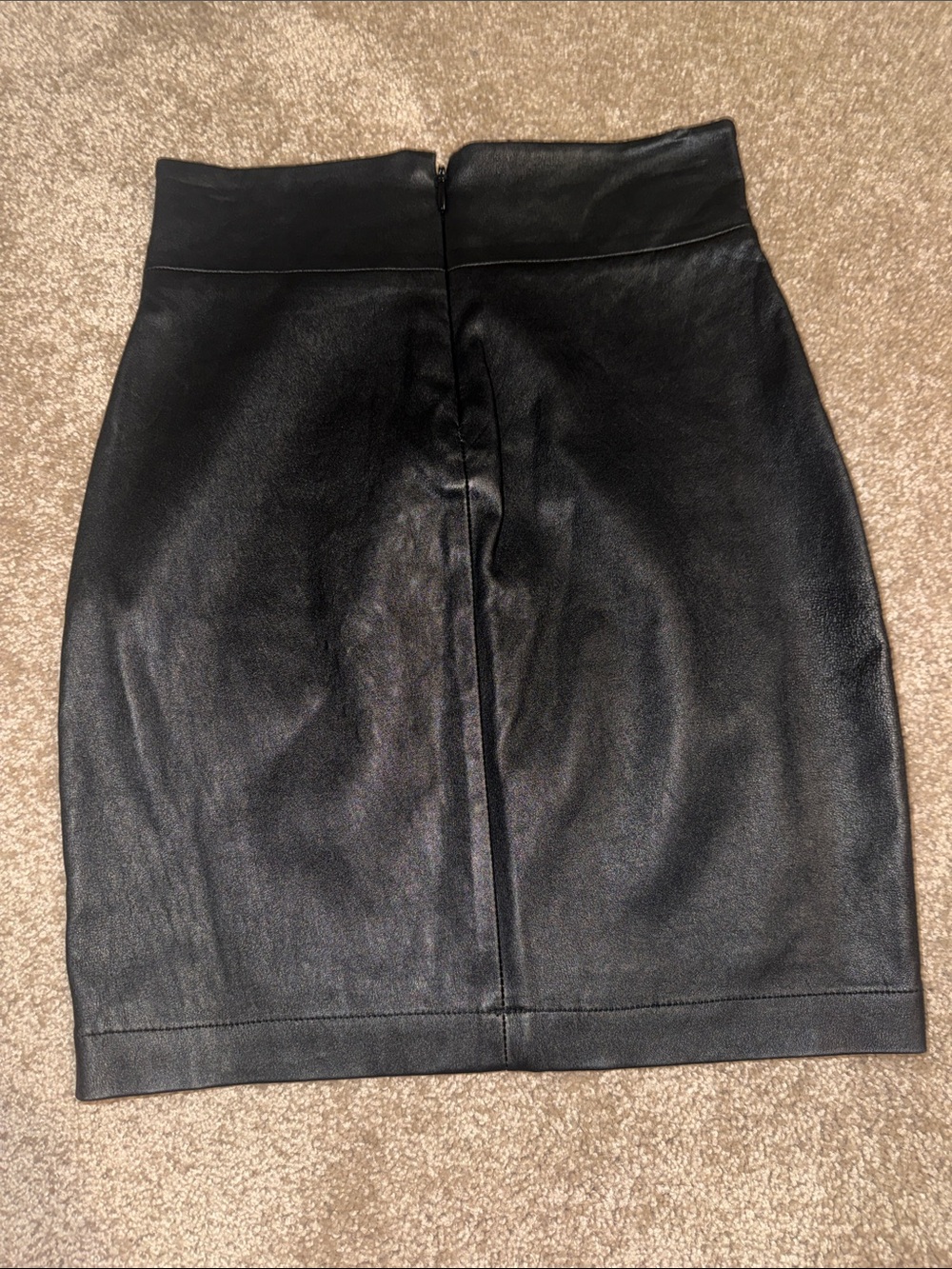 ROBERT RODRIGUEZ BLACK LEATHER PENCIL SKIRT - SIZE 4. B14 - Picture 3 of 4